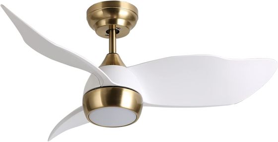 Ventilateur de plafond blanc intelligent avec 6 vitesses réglables et contrôle vocal