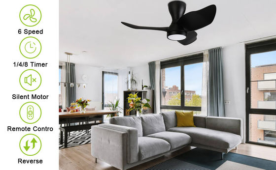 Ventilateur de plafond de 36 pouces à moteur à courant continu avec contrôle intelligent et Alexa / Google Assistant compatible