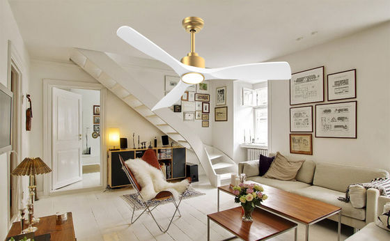 52 Ventilateur de plafond avec lumière ABS éteignable Blanc chaud Blanc naturel Blanc froid Blanc