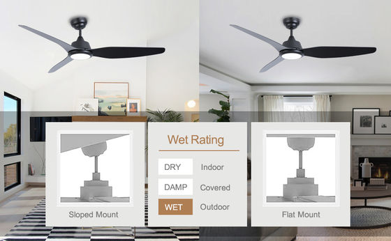 56 Lumière de ventilateur de plafond intelligente avec Alexa/Google Home Control