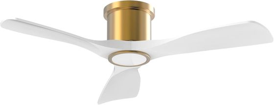 Ventilateur de plafond noir de 52 pouces avec moteur CC réversible léger