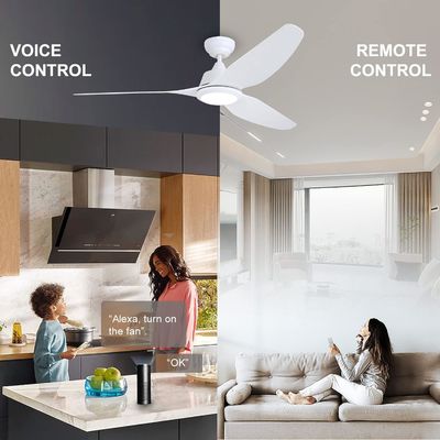 Ventilateur de plafond silencieux de 56 pouces avec moteur CC et éclairage