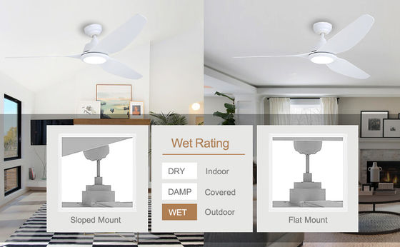 Ventilateur de plafond silencieux de 56 pouces avec moteur CC et éclairage