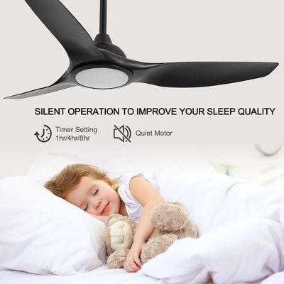 Ventilateur de 52 pouces avec lumière 3 température de couleur pour la chambre haute CFM ventilateur de plafond