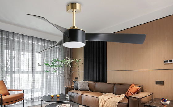 Économie d' énergie intelligente 52 pouces ventilateur de plafond éclairage en noir