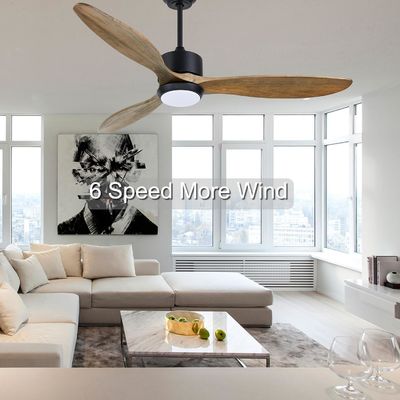 Ventilateur moderne de 52 pouces avec lumière pour une pièce de 12 pieds à 17 pieds