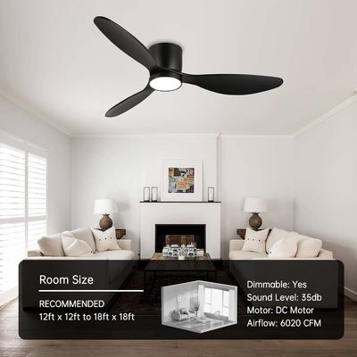 Ventilateur de plafond blanc noir or 52 avec fonction d'économie d'énergie