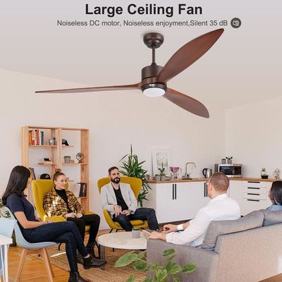 65 Lumière de ventilateur de plafond moderne avec commande vocale et lumière LED atténuée