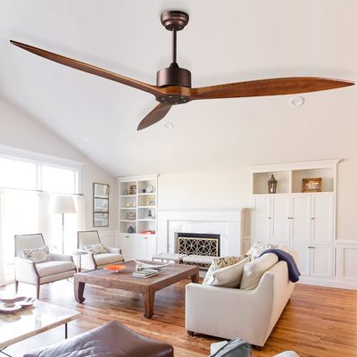 6 vitesses Alexa contrôle vocal ABS Smart DC moteur ventilateur de plafond avec éclairage en or Noir Blanc