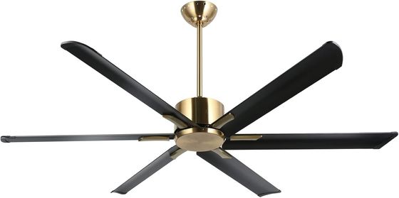 Ventilateur de plafond intelligent de 72 pouces avec des lumières en finition noir/blanc/or