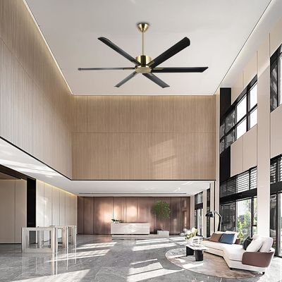 Ventilateur de plafond intelligent de 72 pouces avec des lumières en finition noir/blanc/or