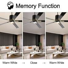 Ventilateur de plafond à lame silencieuse blanc à courant continu de 72 pouces avec 3 vitesses de changement de couleur