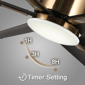 Ventilateur de plafond intelligent moderne de 72 pouces avec lumière en ABS blanc