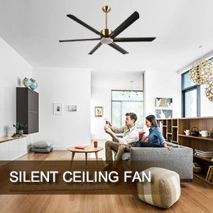 Ventilateur de plafond intelligent moderne de 72 pouces avec lumière en ABS blanc