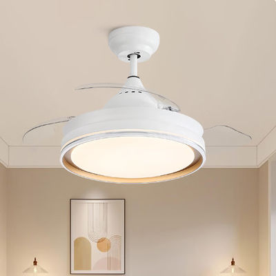 Ventilateur de plafond rétractable à moteur CC à 6 vitesses avec lumière