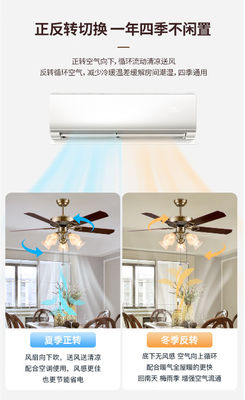 Économie d'énergie moderne DC silencieux moteur ventilateur de plafond lumière avec Alexa Google Home Smart Life 6 Choix de vitesse