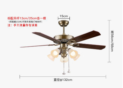 Économie d'énergie moderne DC silencieux moteur ventilateur de plafond lumière avec Alexa Google Home Smart Life 6 Choix de vitesse