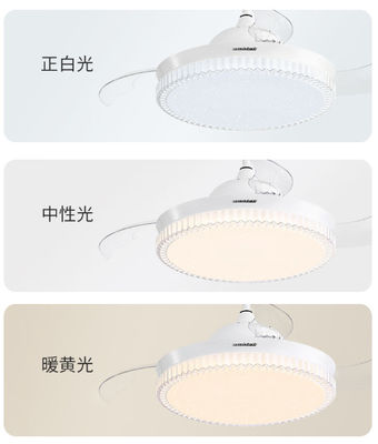 Ventilateur de plafond intelligent à accent doré avec lumières LED et contrôle vocal