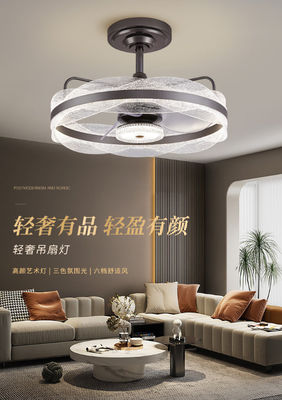 Éclairage de ventilateur de plafond intelligent avec 6 vitesses et 3 modes de lumière