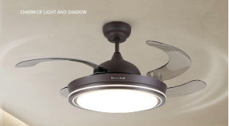 Ventilateur de plafond Wi-Fi intelligent avec lumière et moteur CC