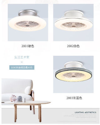 Ventilateur de plafond ABS à 3 vitesses Smart White Black Gold avec éclairage