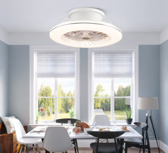 Ventilateur de plafond ABS à 3 vitesses Smart White Black Gold avec éclairage