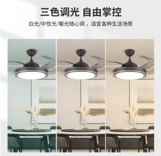 Ventilateur de plafond Wi-Fi intelligent avec lumière et moteur CC