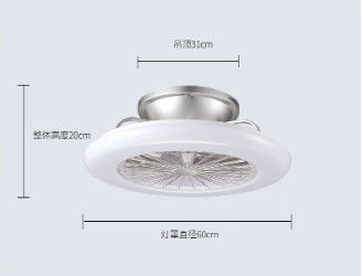 Ventilateur de plafond ABS à 3 vitesses Smart White Black Gold avec éclairage