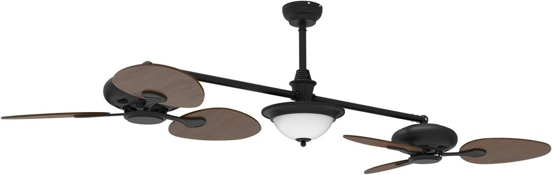 Ventilateur de plafond intelligent moderne de 86 pouces avec kit de lumière et moteur CC à 3 vitesses